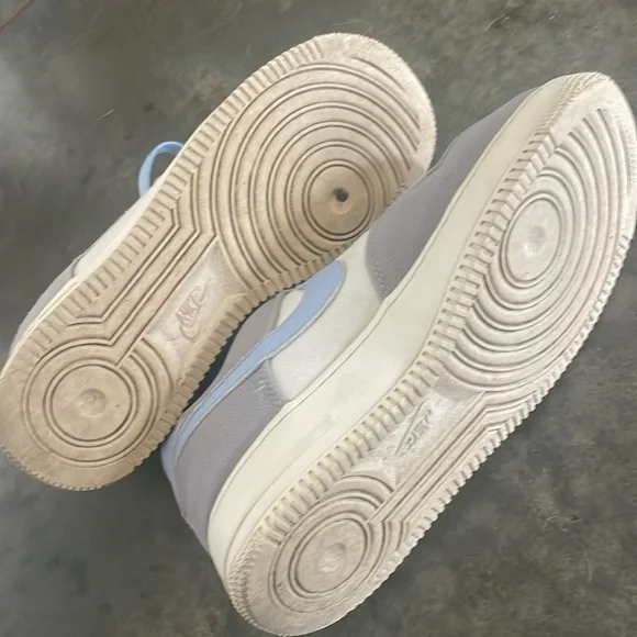 Nike Air Force One Blue and Gray Sneakers - Picture 6 of 7